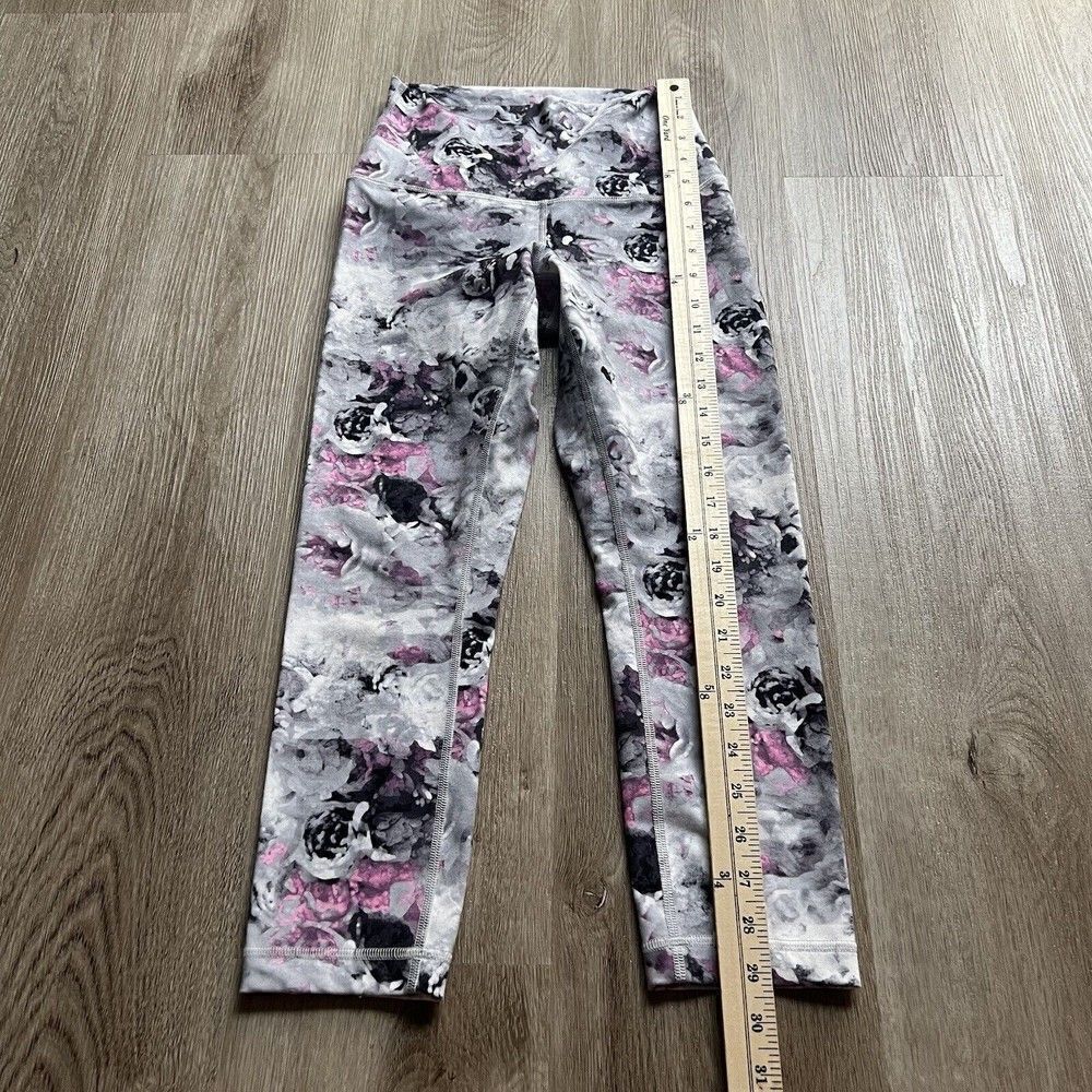 Lululemon Wunder Under Crop II Full On Luon Roll Down Moody Mirage Size 4 W6C45S - Picture 2 of 6